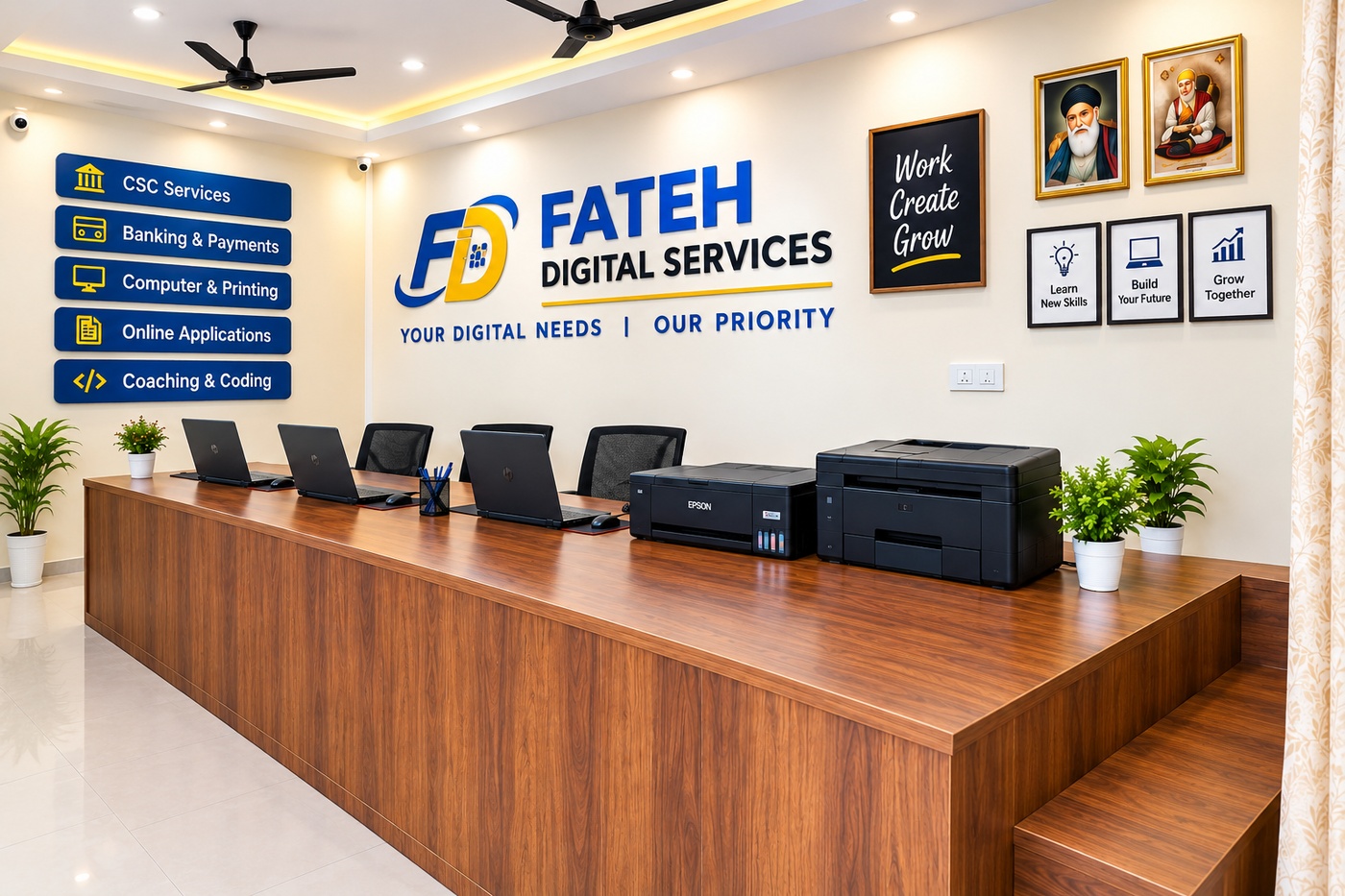 Inside Fateh Digital Service Centre